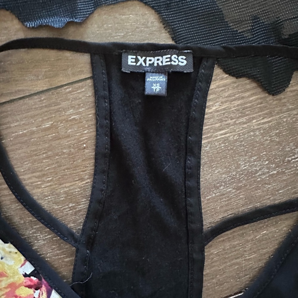Express Floral Racerback Tank - Picture 2 of 3
